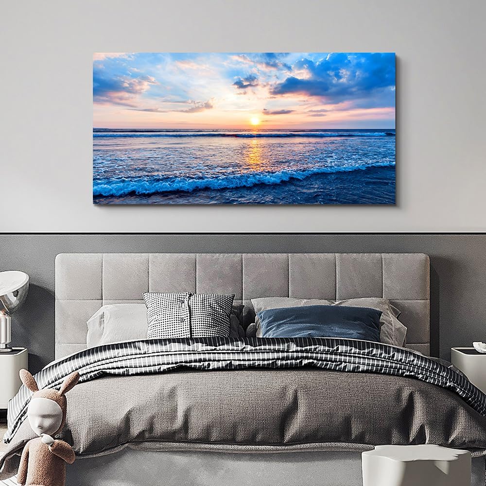 Lapremoly Canvas Wall Art For Living Room Large Wall Decor For Office Bedroom Wall Decorations Blue
