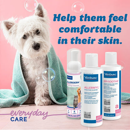 Allermyl Medicated Pet Shampoo Hypoallergenic, Soothing and Moisturizing Shampoo for Allergic Dogs