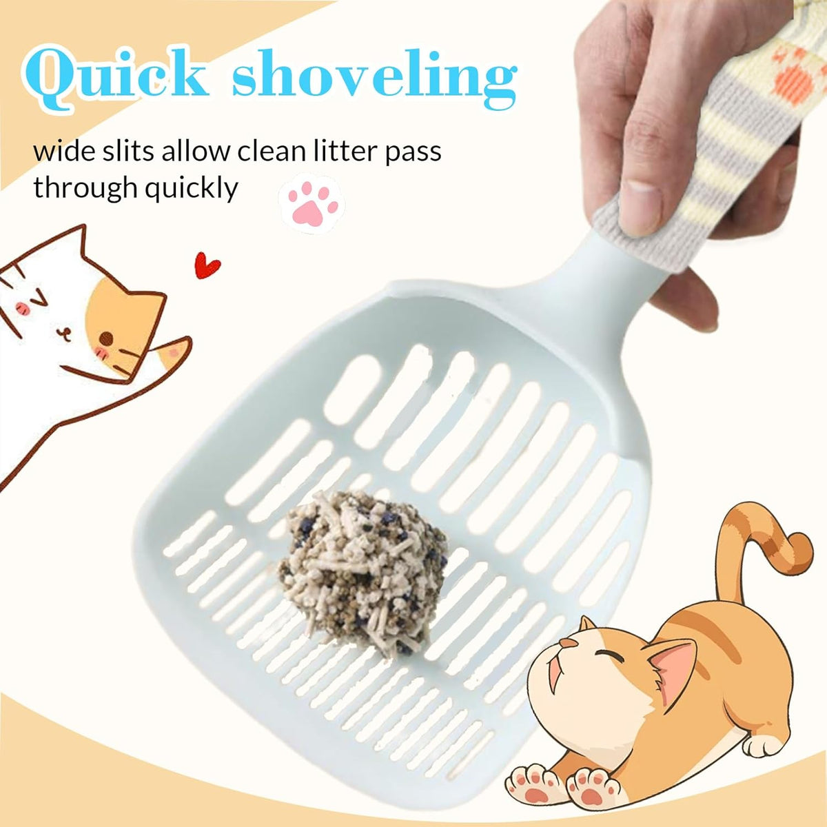 Cat Scooper for Litter Box, Cat Litter Scoop, Kitty Litter Scoop, Cat and Dog Poop Collector, Pet