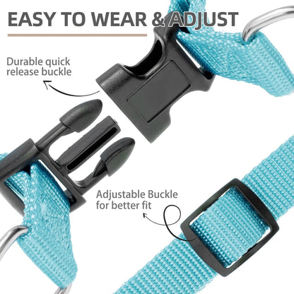 PUPTECK No Pull Dog Harness Soft Adjustable Basic Nylon Step in Puppy Vest Outdoor Walking with ID