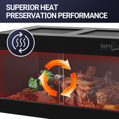 REPTI ZOO 50 Gallon PVC Reptile Enclosure, 36x18x18 inch Reptile Tank for Ball Python Bearded