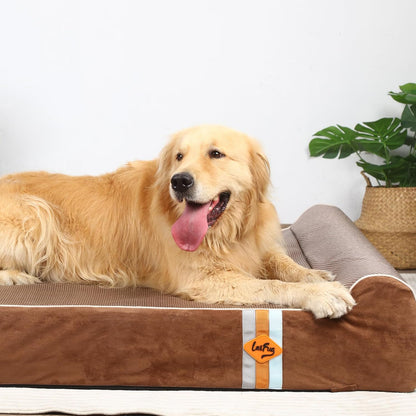 Laifug Orthopedic Memory Foam Extra Large Dog Bed Pillow (50" x 36" x 10", Brown) Durable