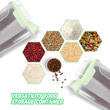 5-7Lbs Dog Cat Food Storage Container with Upgraded Large Nozzle BPA-free, 4 Snap Seals Plastic Pet