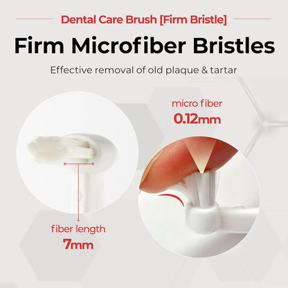 JAYU PET Dental Care Brush (Firm Bristles) 1ea - Resilient Dog Toothbrush, Cat Toothbrush for