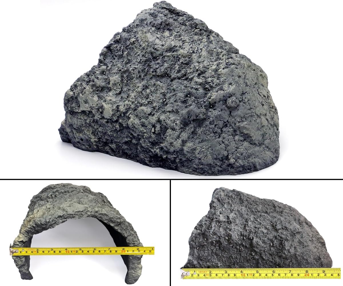 Rock Cave Habitat Hidden for Reptile and Amphibians.Terrarium & Aquarium Decor, Reptile hideout