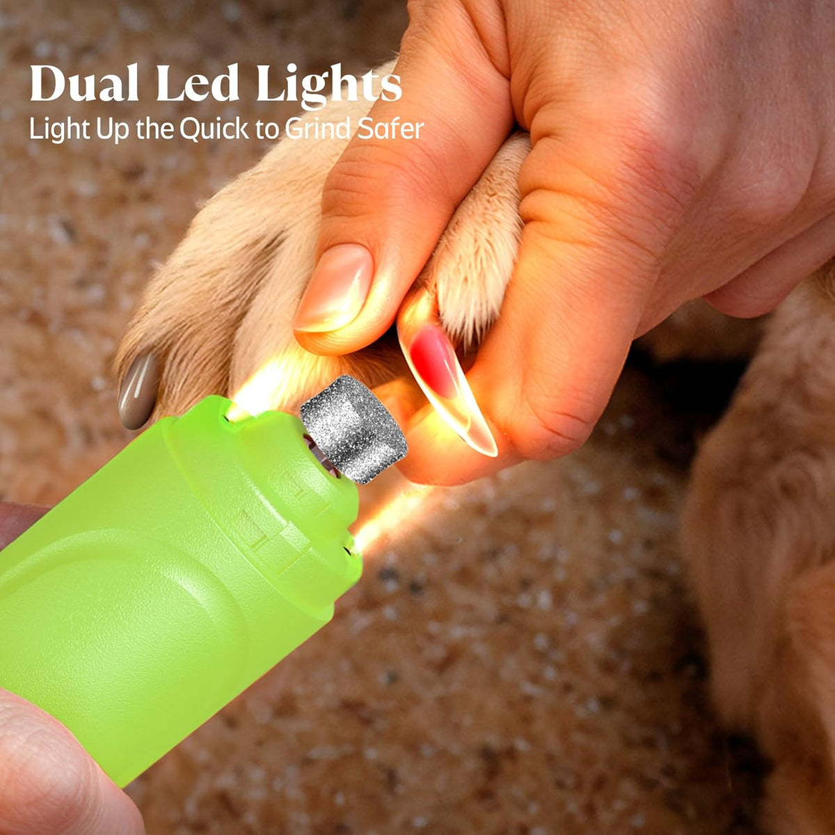 YABIFE Dog Nail Grinder, Dog Nail Trimmers and Clippers Kit, Super Quiet, Rechargeable, for Small