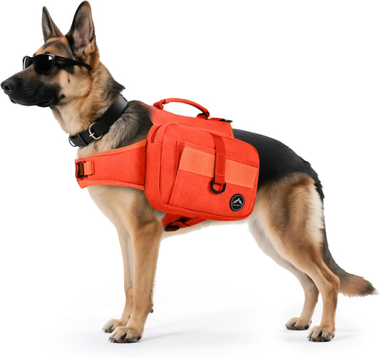 Himal Outdoors Dog Backpack & Saddle Bag, Tactical Hiking Backpack for Large Dogs with Side Pockets