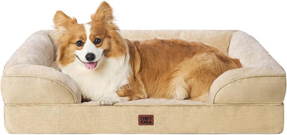 EHEYCIGA Orthopedic Dog Beds for Large Dogs, Waterproof Memory Foam Large Pet Bed with Sides