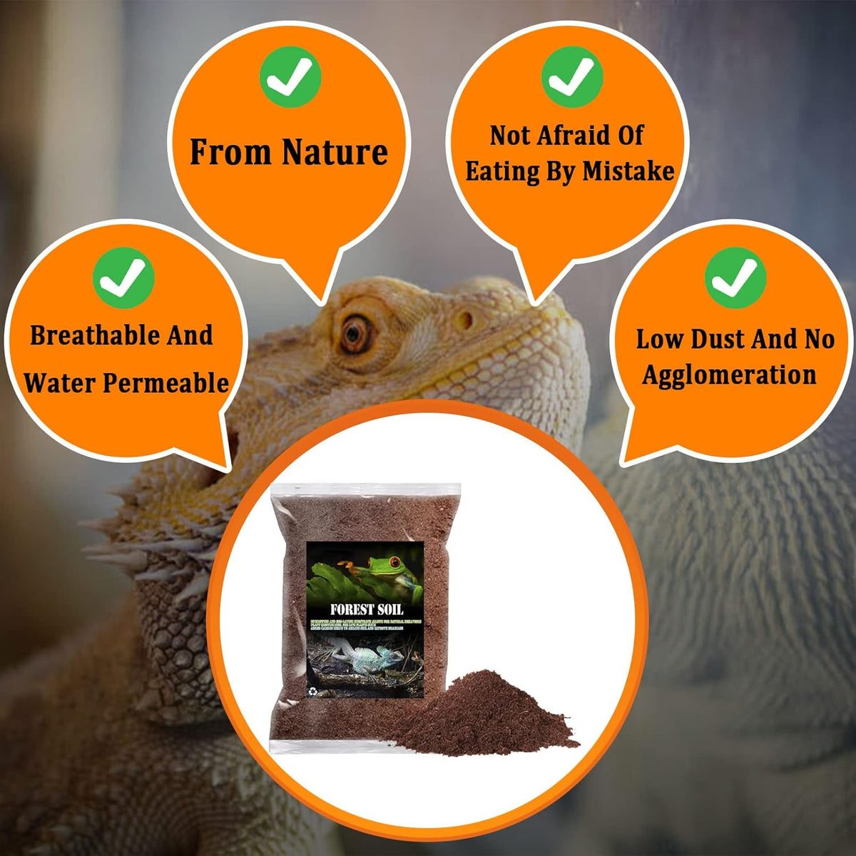 BNOSDM Reptile Soil Substrate Fluffy Small-Strand Reptile Substrate and Snake Bedding Clean Natural