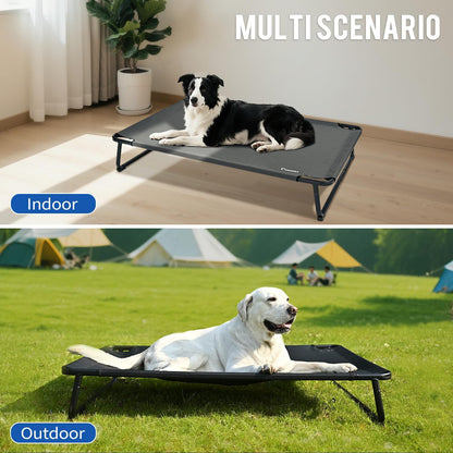Cooling Elevated Dog Bed, Raised Outdoor Dog Bed Waterproof Pet Beds Cots Stable and Easy Assembly