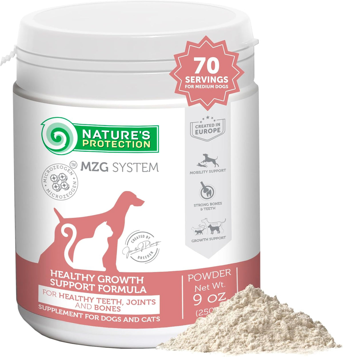 Nature's Protection Hip Joint Supplement for Dogs - Puppy Healthy Growth Mineral Supplements with