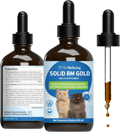 Pet Wellbeing BM Tone-Up Gold for Dogs & Cats - Supports Healthy Digestive Function, Solid Stools
