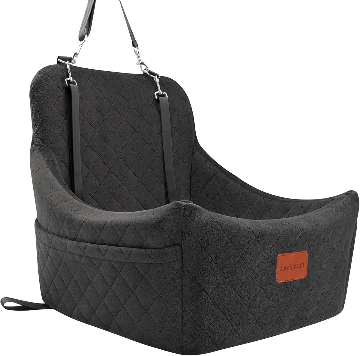 Dog Car Seat for Dogs Up to 35lbs,Fully Detachable and Washable,Memory Foam Covered Soft