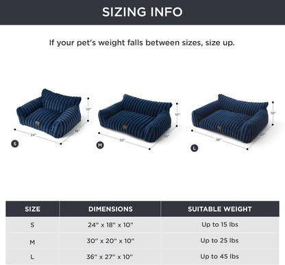 Bedsure Cute Cat Couch for Pets - Fluffy Cat Sofa with Premium Soft Corduroy Fleece, Fuzzy Pet