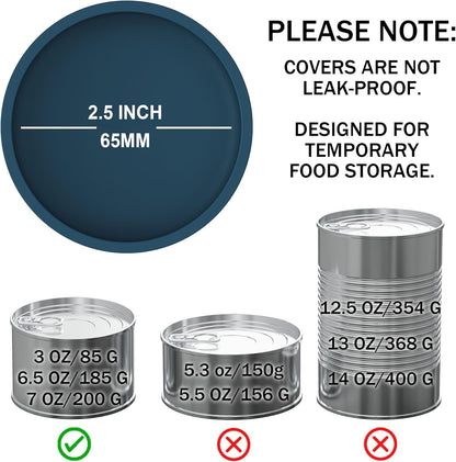OHMO 3 Pack Small Cat Food Can Lids, Silicone Pet Food Can Lids Covers for 3 oz 2.5 oz Cat Food