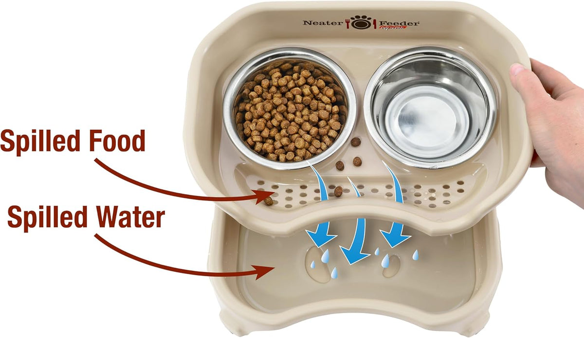 Neater Feeder Express Mess Proof Dog Bowls Elevated for Small Breeds Under 15 Lb, Made in USA, No