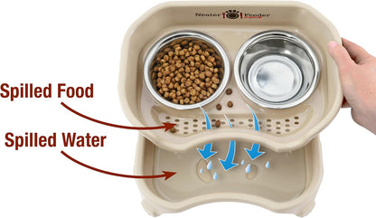 Neater Feeder Express Mess Proof Dog Bowls Elevated for Small Breeds Under 15 Lb, Made in USA, No
