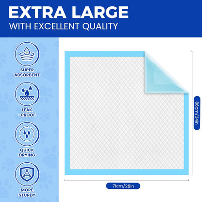 Dog Pee Pads Extra Large 28"x34" - 100 Pack Super Absorbent XLarge Puppy Pads 100 Count Leak-Proof