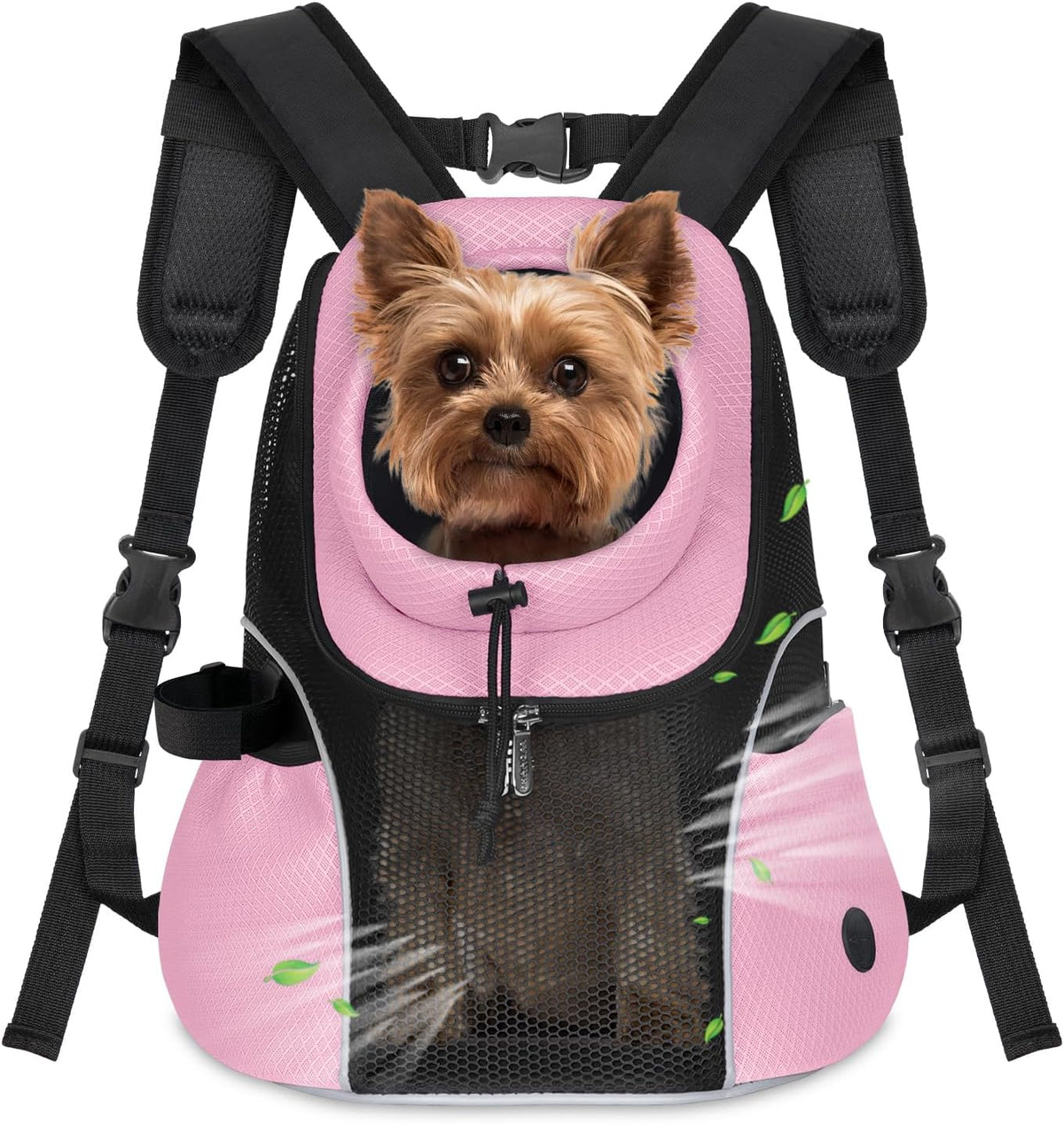 WOYYHO Pet Dog Carrier Backpack Small Dog Front Backpack Ventilated Mesh Dog Travel Back Pack with