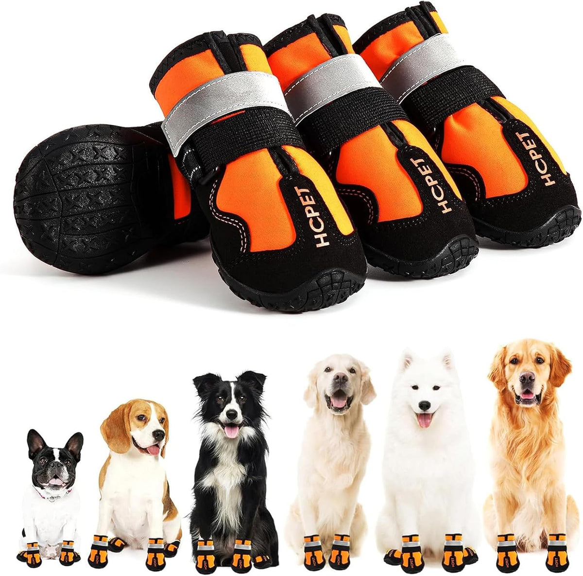 Hcpet Dog Shoes, Dog Boots for Small Dogs, Waterproof Medium Dog Booties Paw Protector for Summer