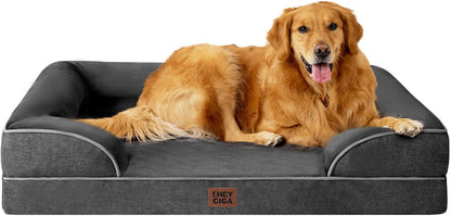 EHEYCIGA Orthopedic Dog Beds for Extra Large Dogs, Waterproof Memory Foam XL Pet Bed with Sides