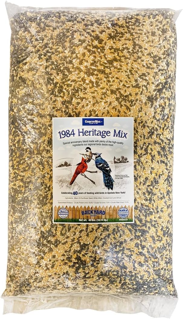 CountryMax Backyard Seeds 1984 Heritage Mix – Premium Bird Seed Blend with Black Oil Sunflower