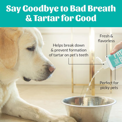 SKOUT'S HONOR Fresher Breath Water Additive for Pets - VOHC Accepted for Tartar Control, Freshens
