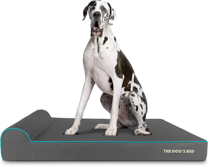 The Dog’s Bed Orthopedic Headrest Dog Bed XXL Grey/Blue 54x36, Memory Foam, Pain Relief for