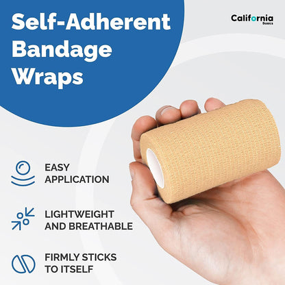 Self-Adhesive Bandage Wrap - Suitable for All Sports - Breathable Athletic Tape for Wrists - Knee