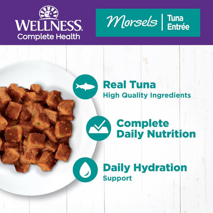Wellness Complete Health Cubed Adult Wet Cat Food, Natural, Protein-Rich, Grain Free, 3 Ounce, 24