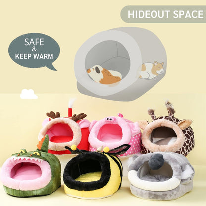 JanYoo Rat Bed Hut Guinea Pig Hideout House Small Animal Tent Accessories Rabbit Hideaway Igloo