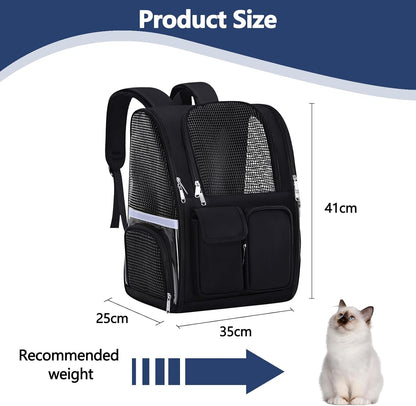 Pet Backpack, Airline Approved Dog Backpack, Cat Bag for Travel Hiking Bike Riding Walking Outdoor