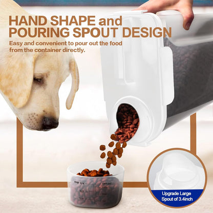 Dog Food Storage Container, 5-7 Lbs Airtight Pet Food Container, Cat food Container Dispenser with