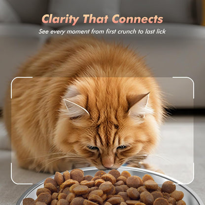 Automatic Cat Feeder with Camera - 5G WiFi Timed Cat Food Dispenser, 1080P HD Video with Night