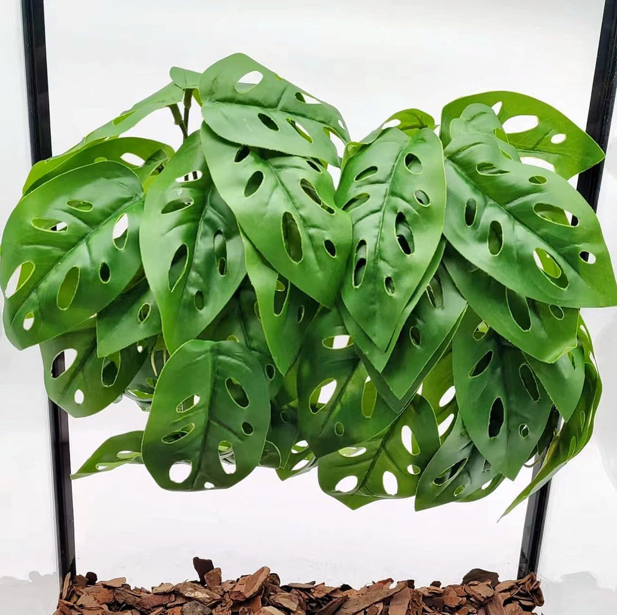 Reptile Plants for Terrarium Decor, Amphibian Habitat Decor, Reptile Tank Accessories, Artificial
