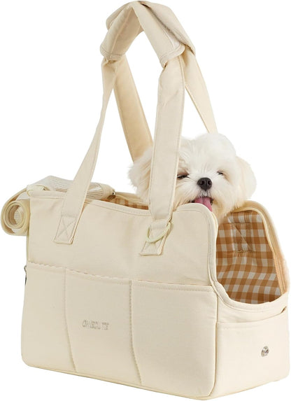 Dog Carrier for Small Dogs Rabbit cat with Large Pockets, Cotton Bag, Dog Carrier Soft Sided