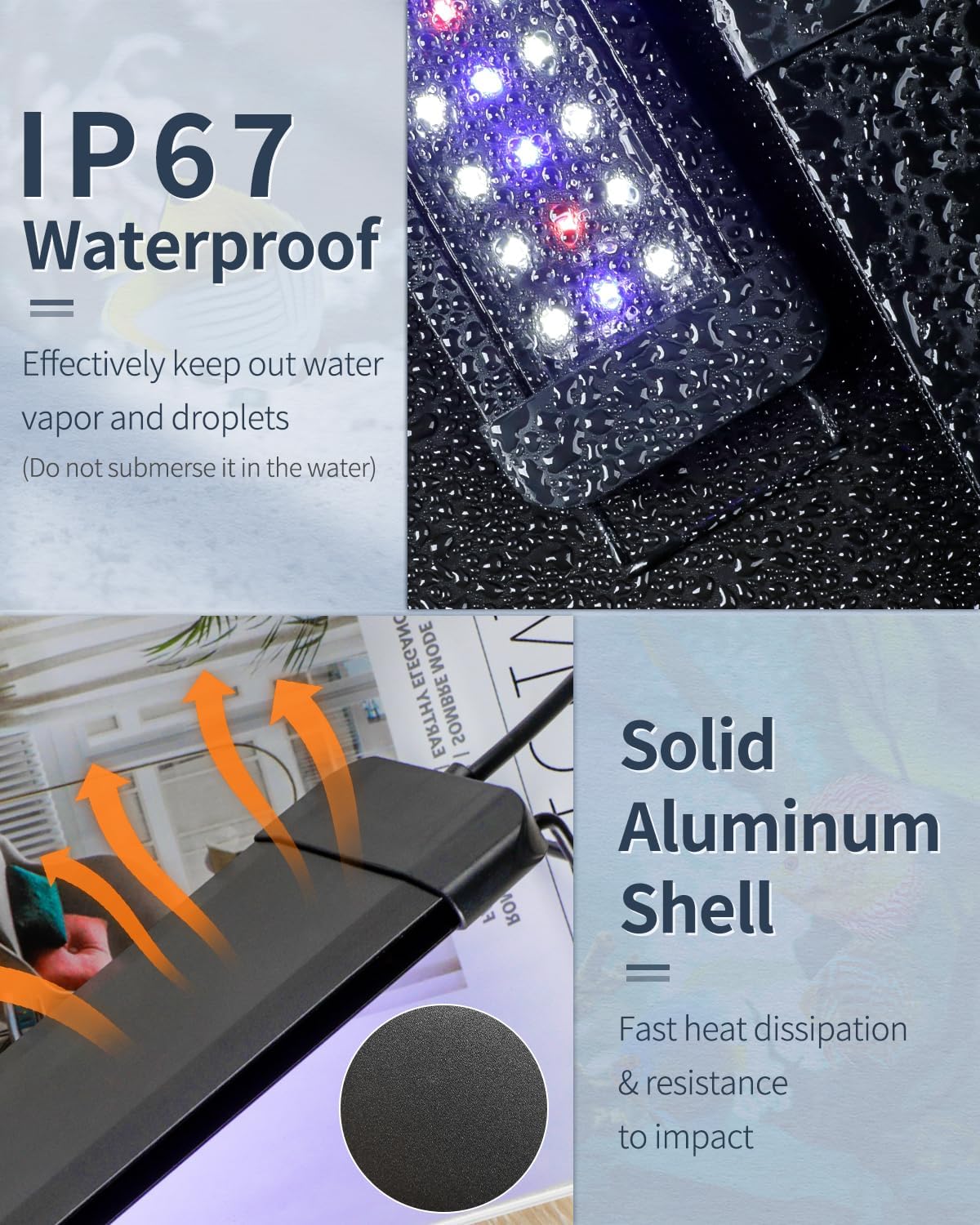 Pawfly 6 W Terrarium Light for 6" to 10" Terrariums Extendable Reptile Tank Light with Full