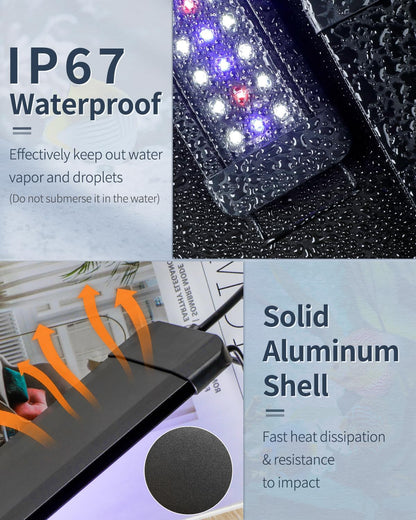 Pawfly 6 W Terrarium Light for 6" to 10" Terrariums Extendable Reptile Tank Light with Full