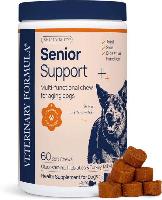 Veterinary Formula Smart Vitality Senior Support Dog Supplements 60ct – Senior Dog Vitamins to Help