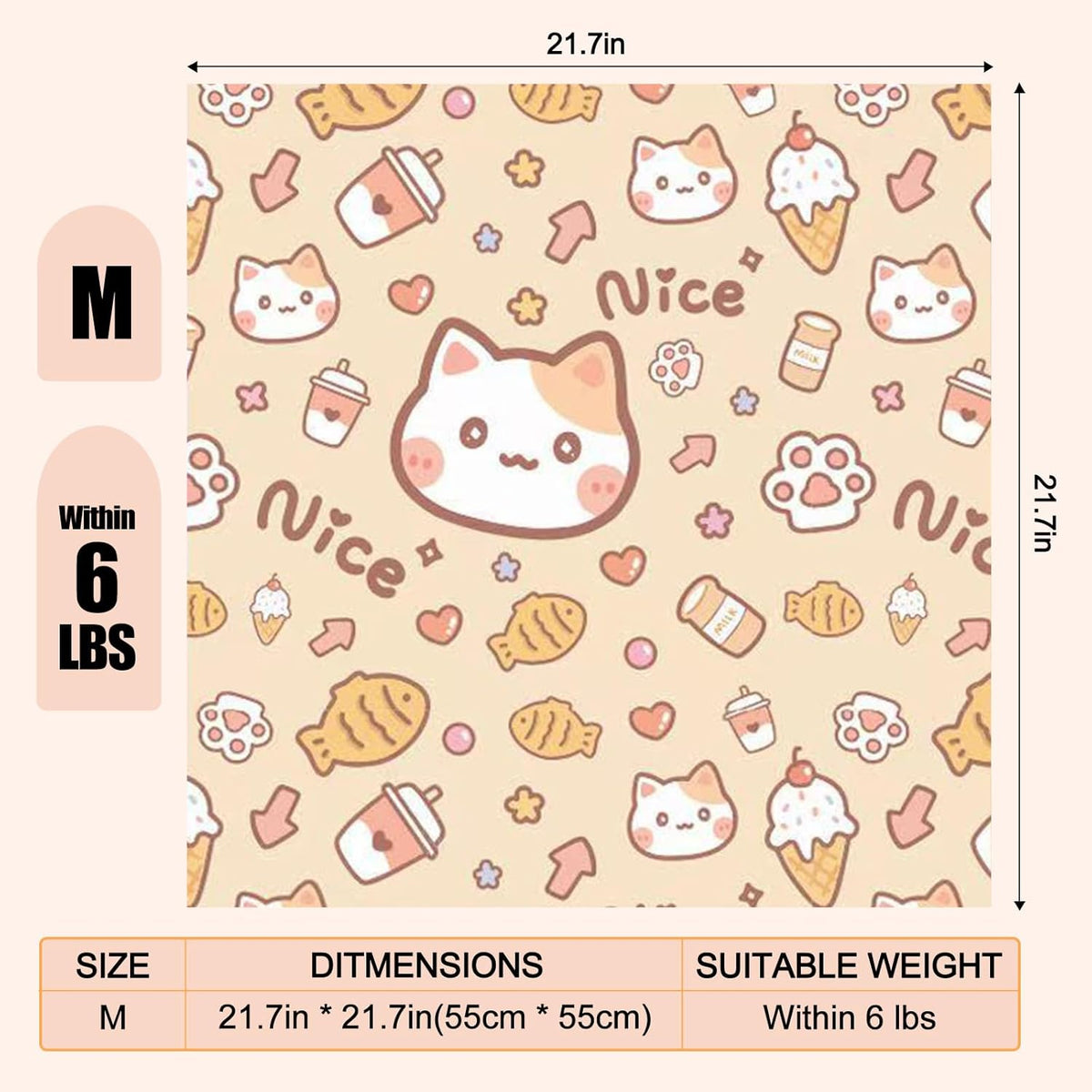 21.7" Grooming Wrap Cat Wrap for Cutting Nails Cat Restraint for Nail Clipping Cat Swaddle Wrap Cat