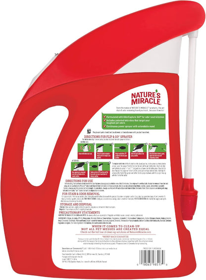 Nature’s Miracle Advanced Stain & Odor Eliminator For Dogs With Flip & Go Sprayer, 64 Ounces