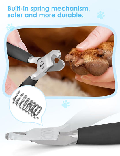 Heavy Duty Dog Nail Clippers -【Cuts Thick Nails Like Butter】【Upgraded Large Opening】 Professional