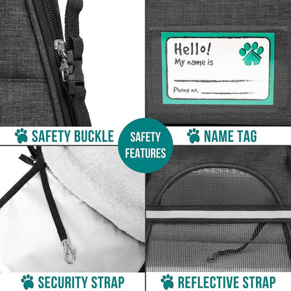 PetAmi Airline Approved Pet Carrier for Cat, Soft Sided Dog Carrier for Small Dog, Cat Travel