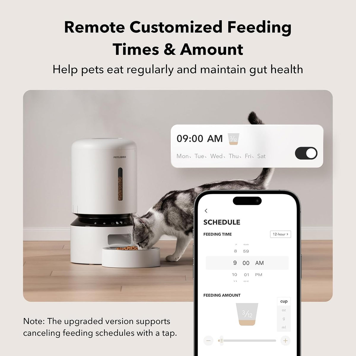 PETLIBRO Automatic Cat Feeder, 5G WiFi Automatic Dog Feeder with Freshness Preservation, 5L Timed