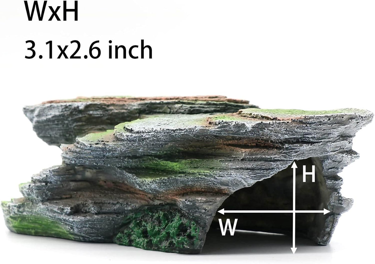 Reptile Resting Terrace Tortoise Climbing Platform Shale Scape Step Ledge, Reptile Cave Hideout