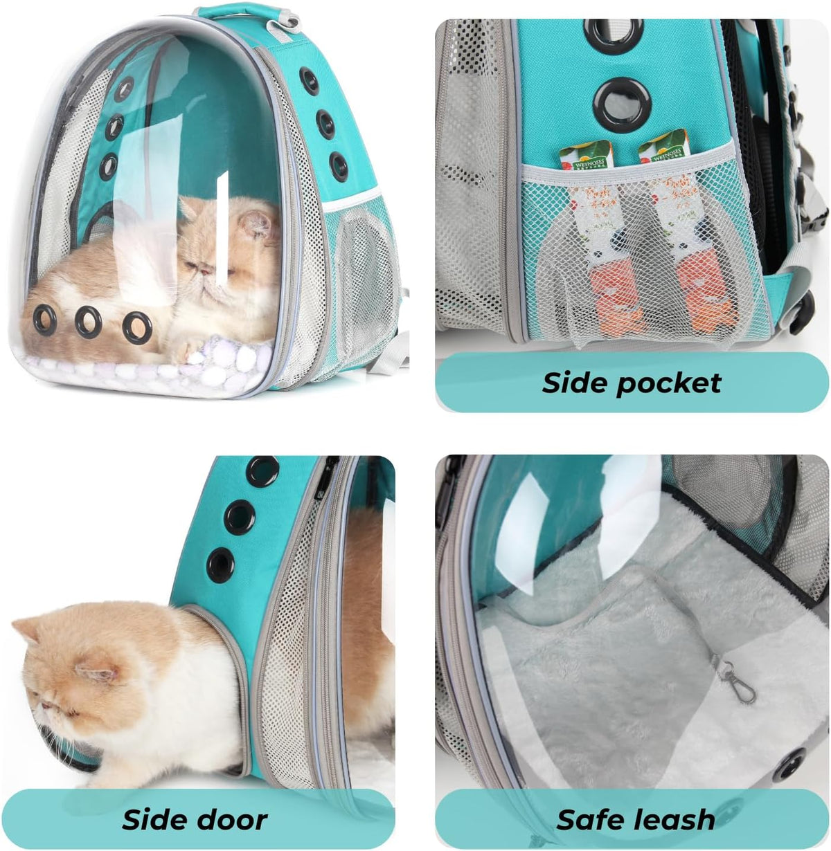 Lollimeow Cat Carrier Backpack, Bubble Expandable Backpack Carrier, Pets and Small