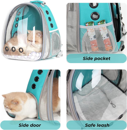 Lollimeow Cat Carrier Backpack, Bubble Expandable Backpack Carrier, Pets and Small