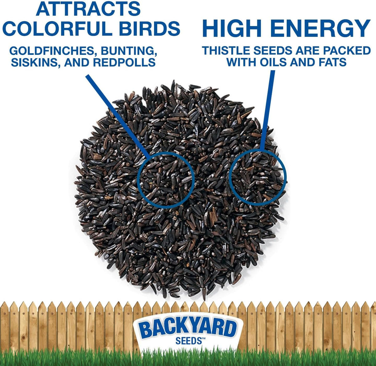 CountryMax Thistle Wild Bird Seed 40 lb – Premium Quality, 100% Clean, No Debris – Attracts Finches
