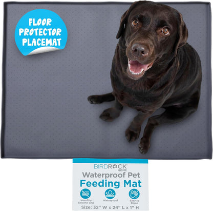 BIRDROCK HOME Extra-Large Dog Mat for Food and Water Bowls - Waterproof Pet Feeding Mat to Prevent