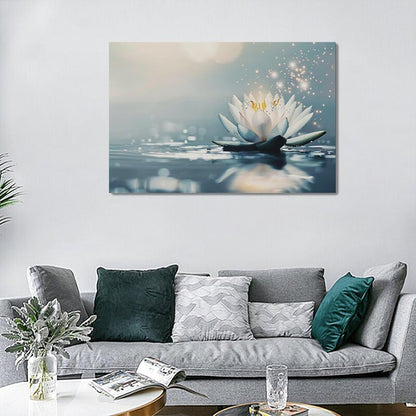 Bathroom Lotus Wall Art Floral Pictures Zen Meditation Wall Decor Yoga Spa Spiritual Canvas Print